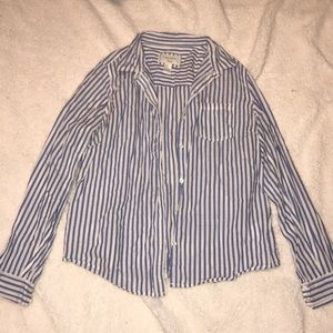 Blue Pinstripe Button Up